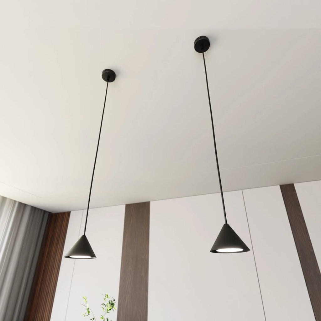 Lampada a sospensione ELIT in acciaio nero opaco