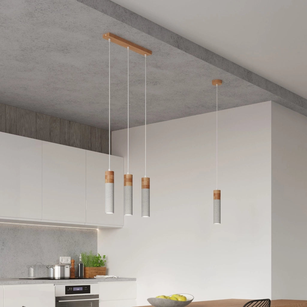 Lampada a sospensione ZANE 1 cemento grigio Pure Lume