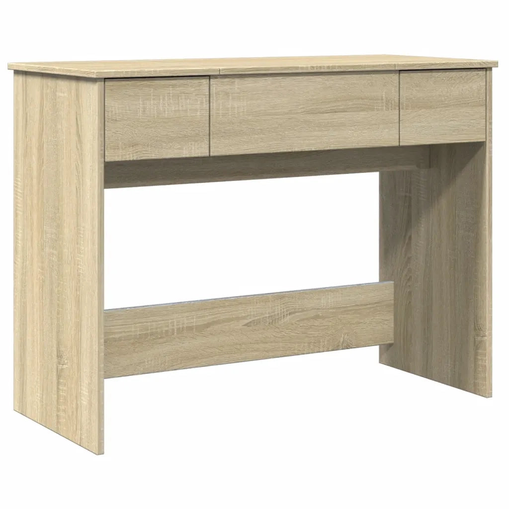 Toeletta | Tavolo da Trucco con Specchio Rovere Sonoma 100x45x76 cm
