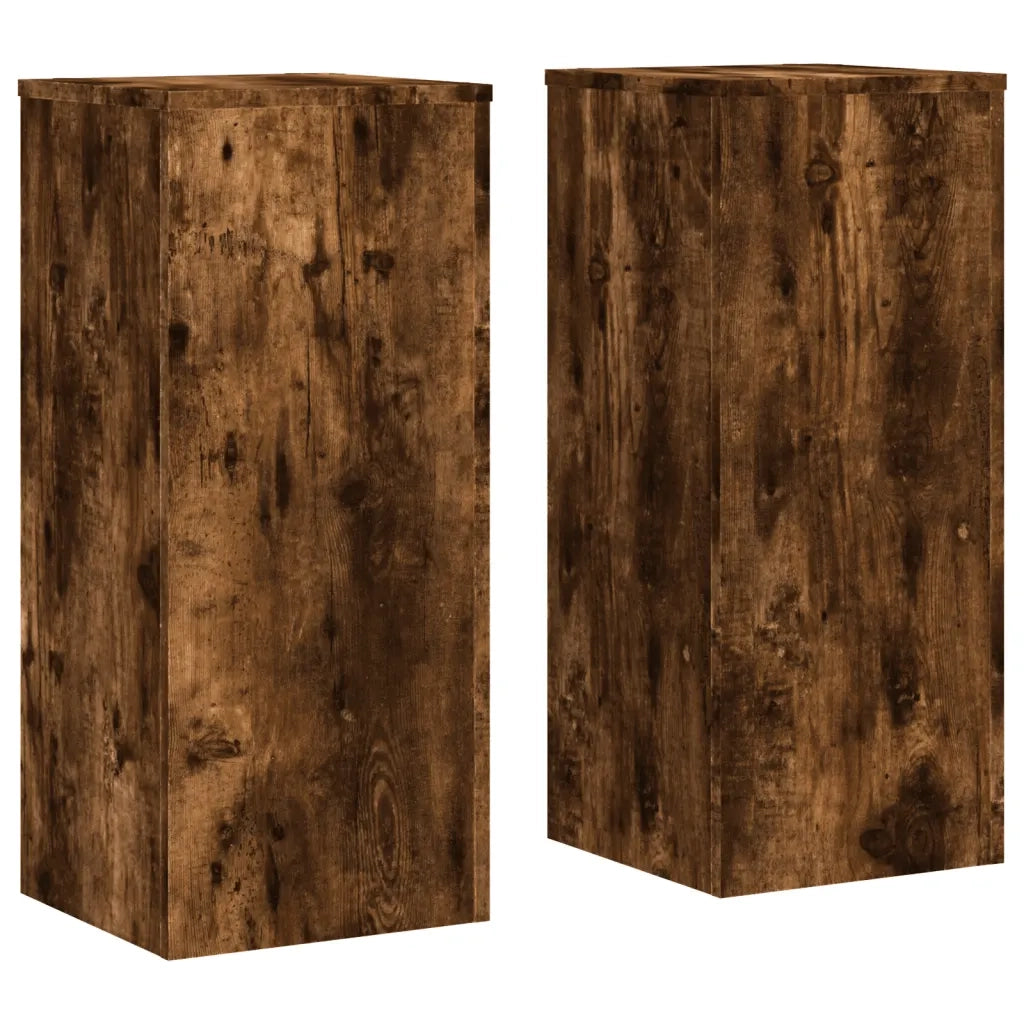 vidaXL Supporti per Piante 2 pz Rovere 30x30x70 cm Legno Multistrato