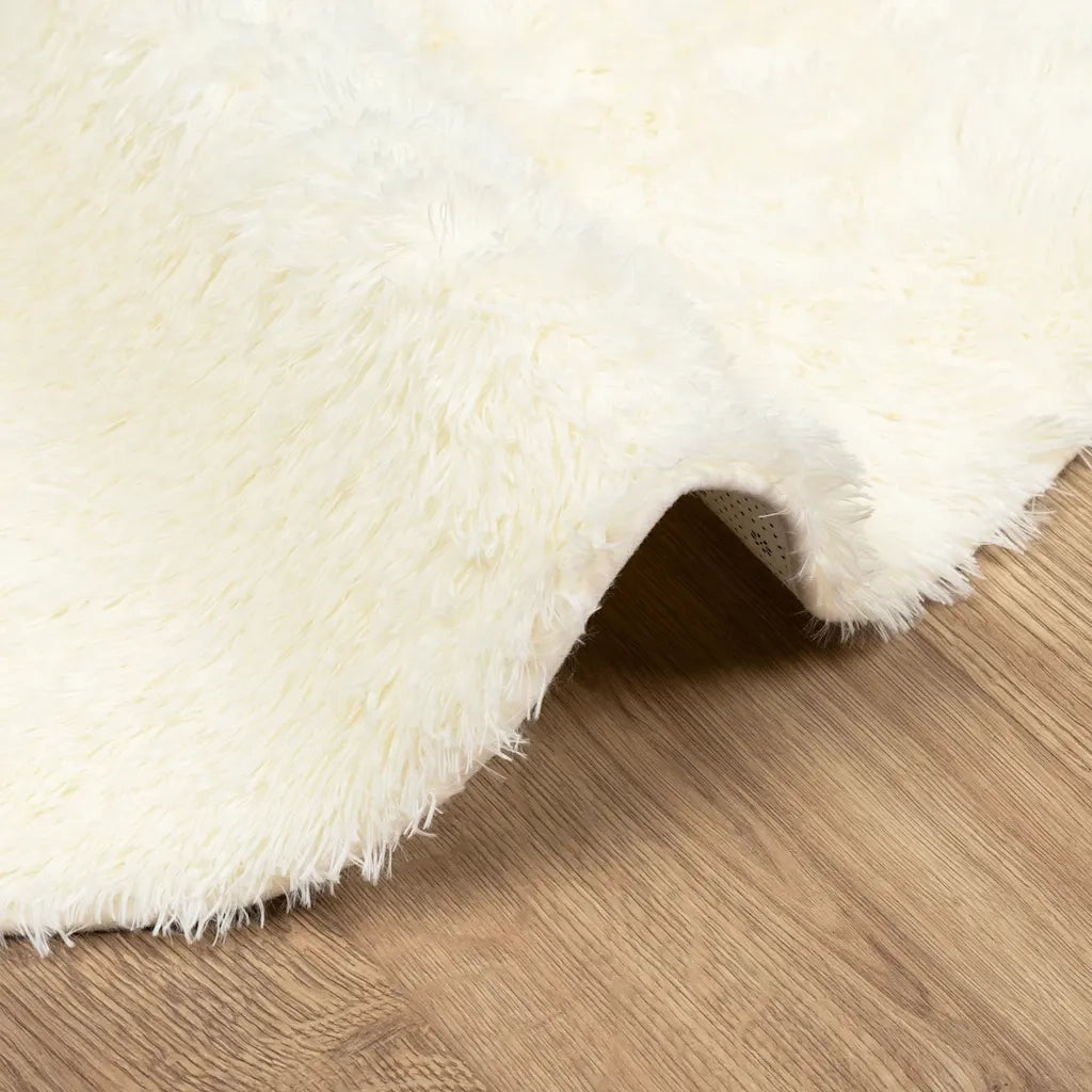 Tappeto Shaggy a Pelo Lungo NAVARRA Crema 300x200 cm poliestere 4102935