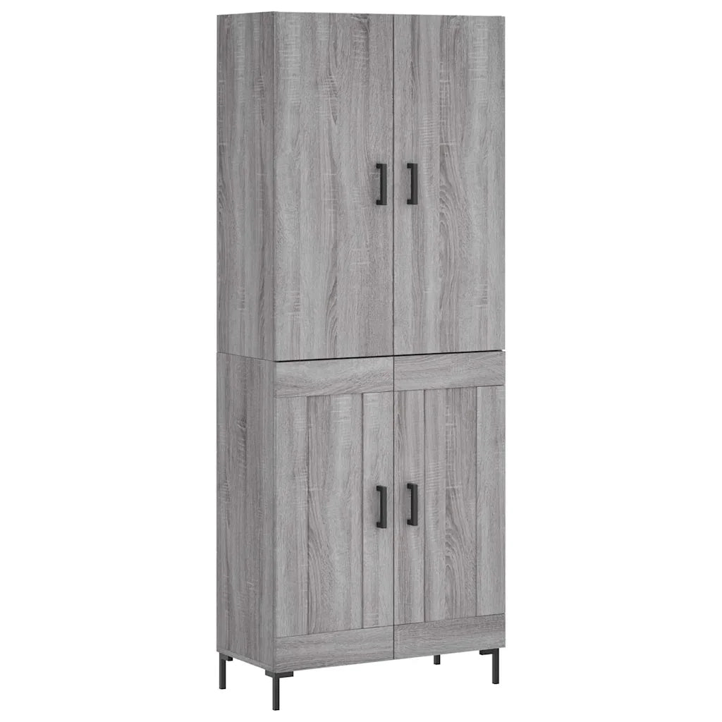 Credenza Grigio Sonoma 69,5x34x180 cm in Legno Multistratocod mxl 77648