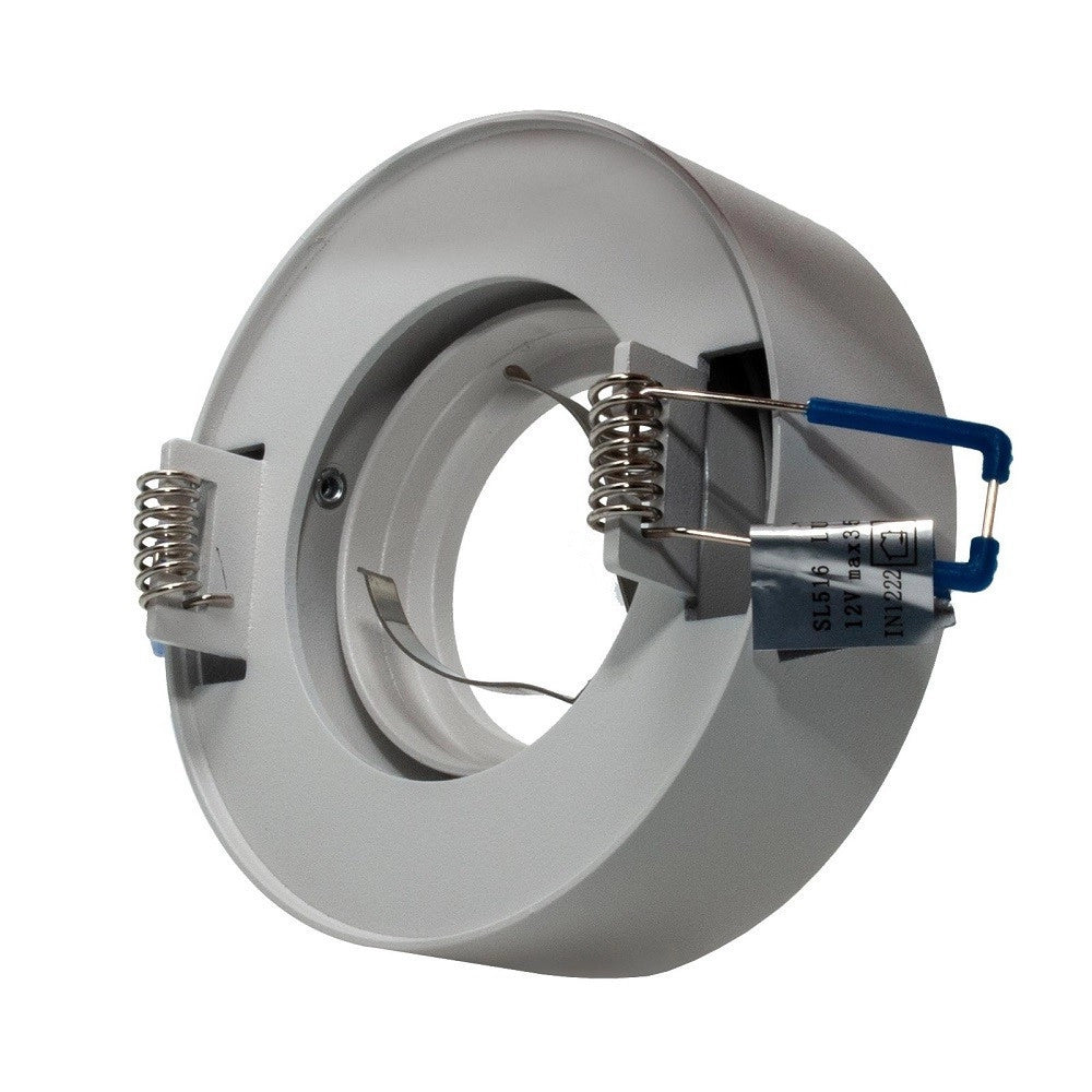Trade Shop - Portafaretto Orientabile Tondo Incasso Esterno 85mm Luce Lampade Led Gu10 Gu5.3 -