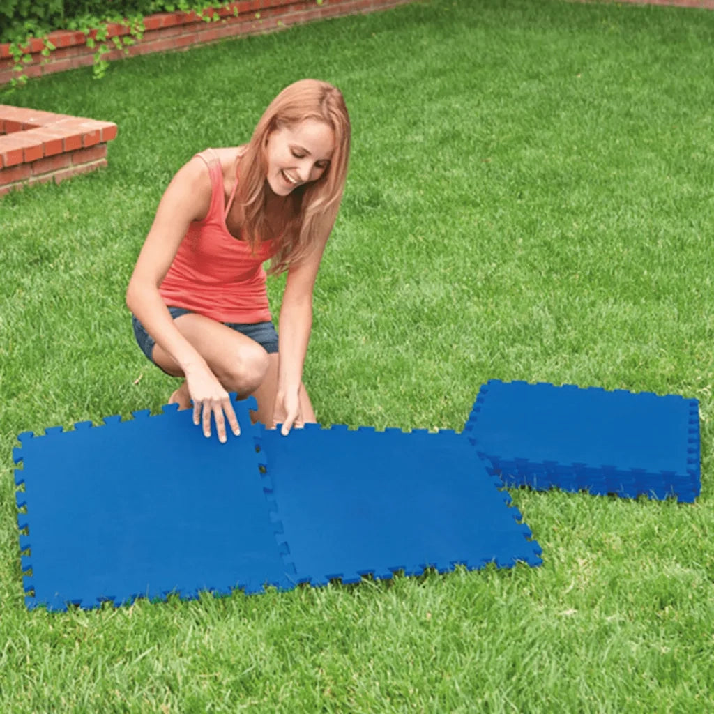 INTEX Protezioni per il Pavimento della Piscina 8 pz 50x50 cm Blu 92033