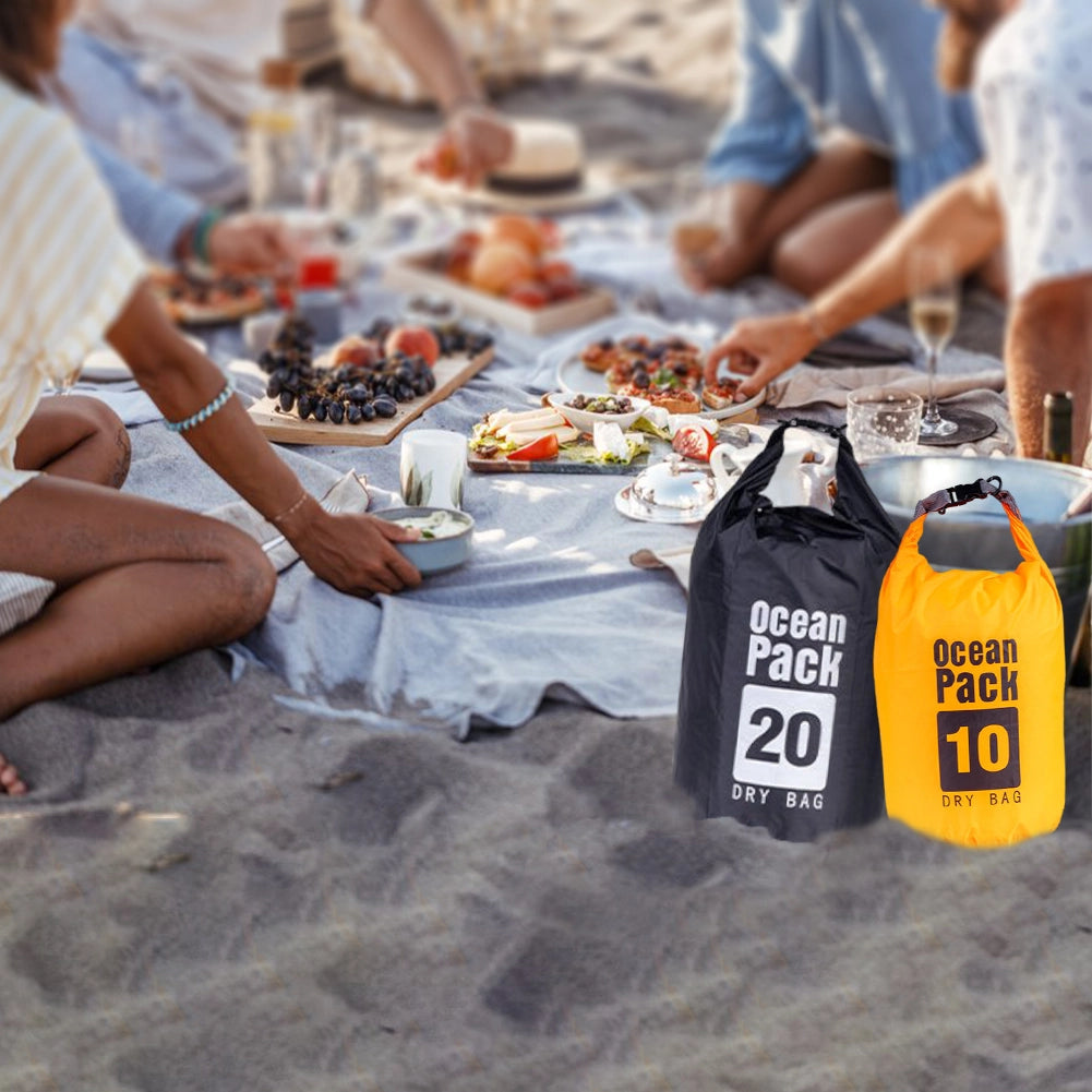 Kit 2pz Borsa Impermeabile 10LT+20LT, Sacca Impermeabile, Chiusura a rotolo