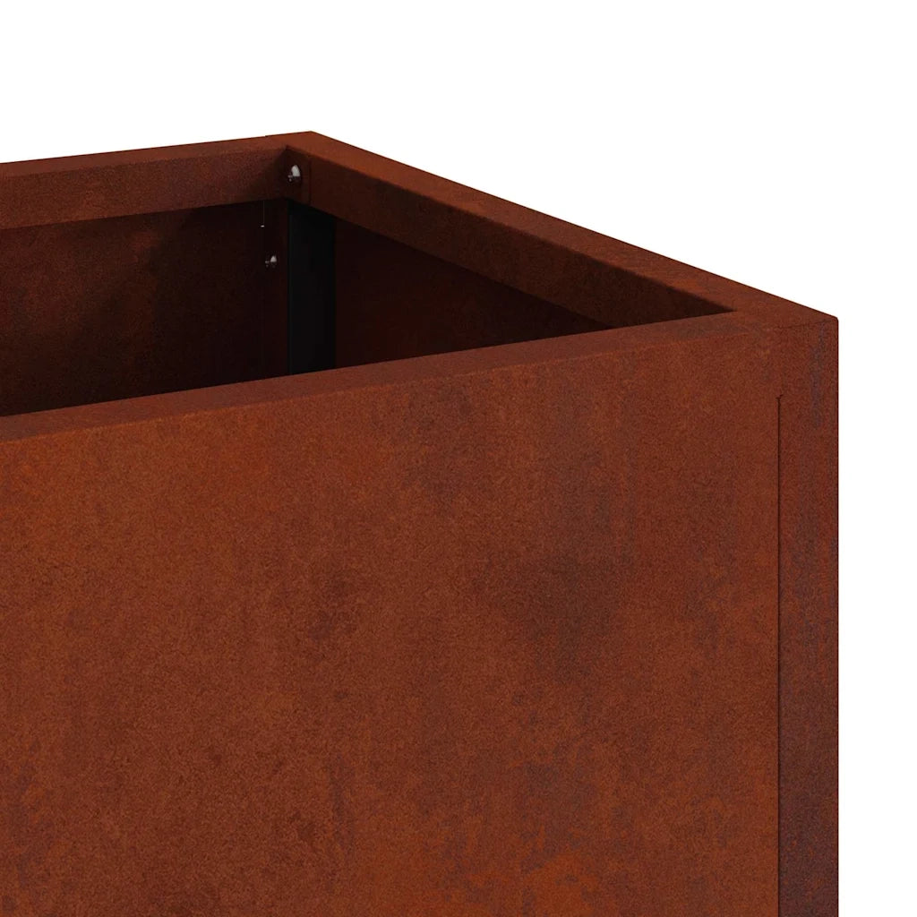 Vaso da giardino-Fioriera Esterno-Contenitore per Piante Rialzato Ruggine 60 x 26 x 45 cm