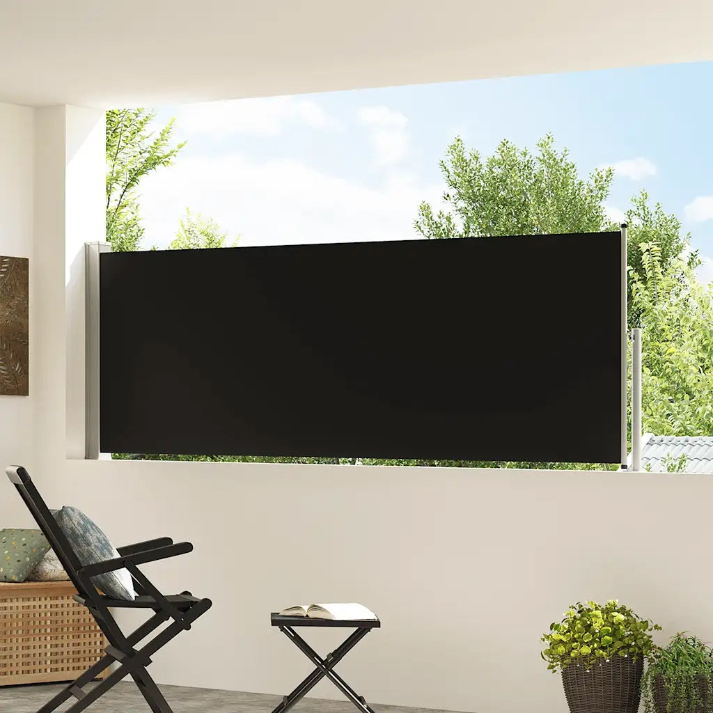 Tenda Laterale Retrattile per Patio 100x300 cm Nera cod mxl 11560