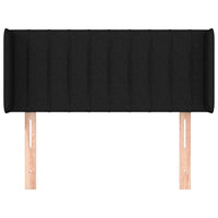 Testiera ad Orecchio Nera 103x16x78/88 cm in Tessuto