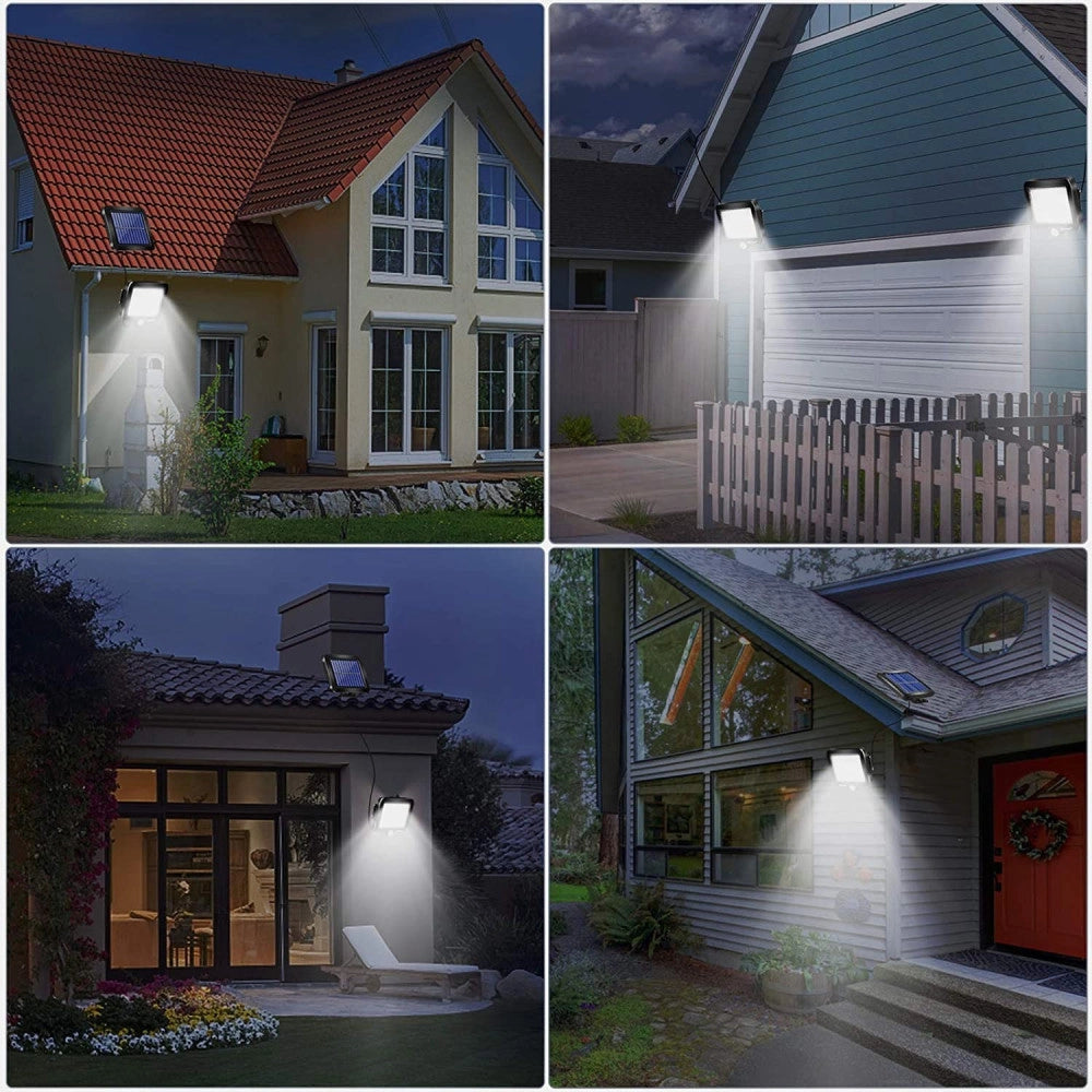Trade Shop - Faretto Led Da Esterno Con Pannello Solare Sensore Di Movimento Crepuscolare -
