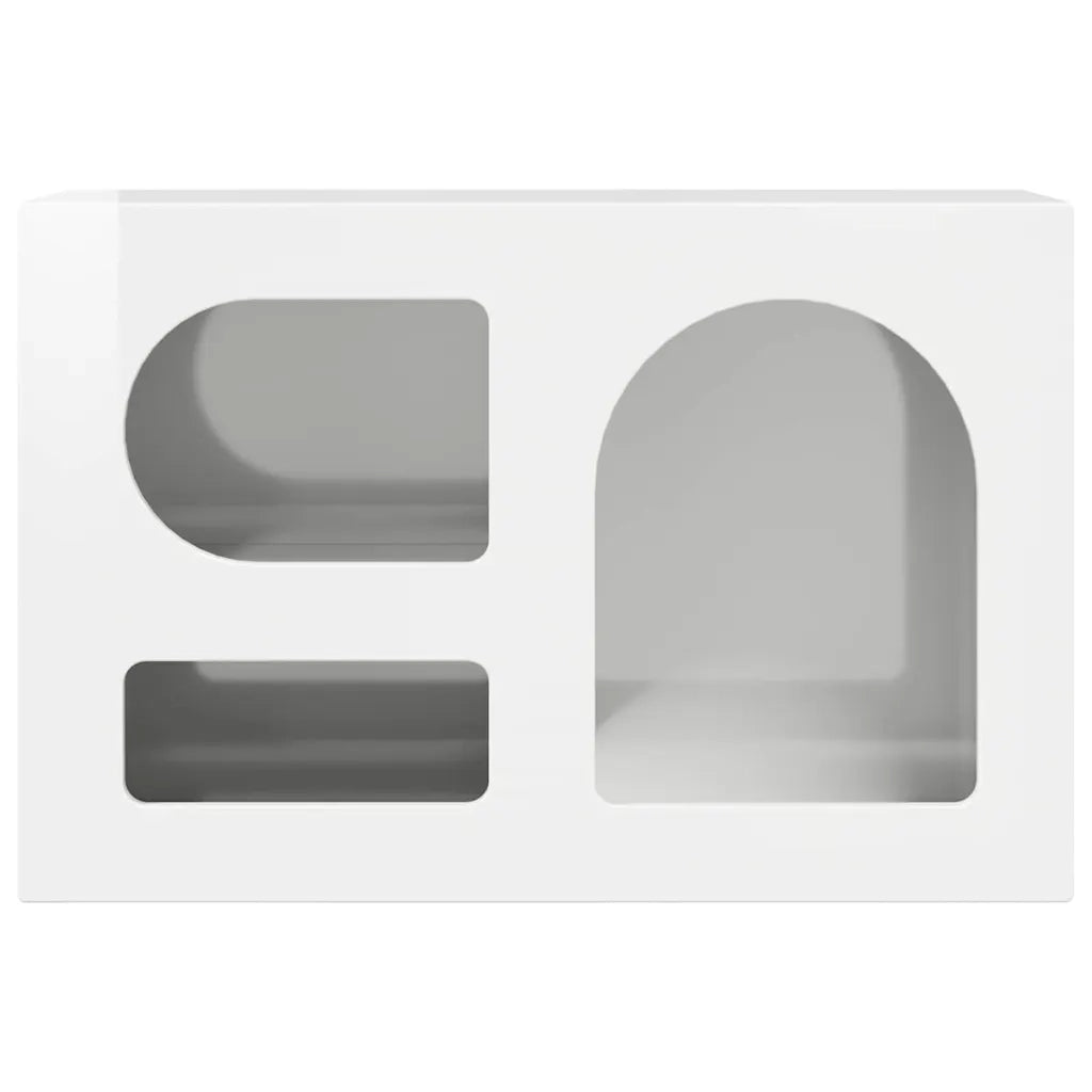 Mobile TV Bianco Lucido 60 x 35 x 40 cm Legno multistrato 891288