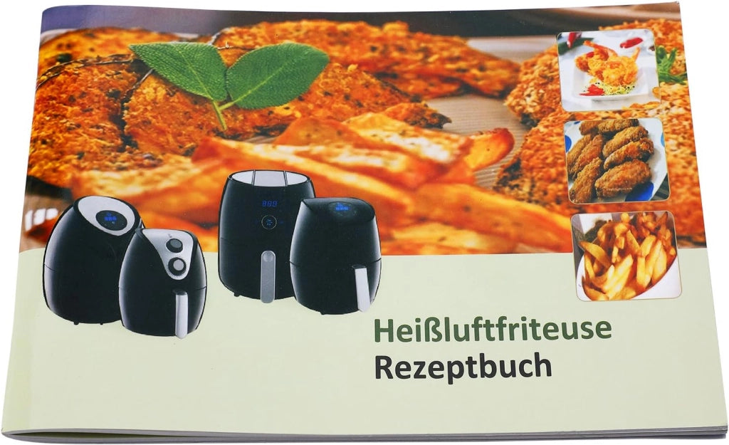 Friggitrice ad Aria Calda 9in1 XXL 6,5L LED Touch Display Senza Olio Antiaderente Air Fryer 1850W Nera