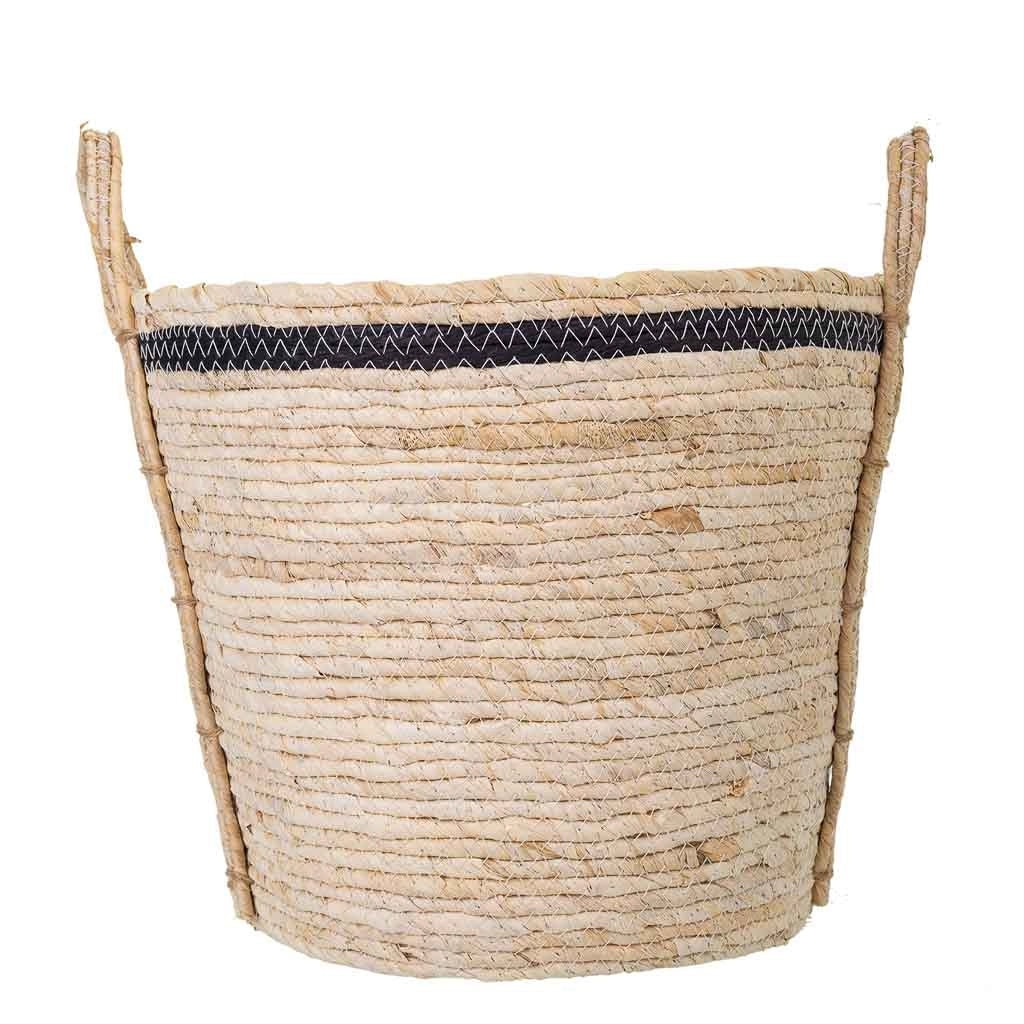 Navicella in fibra naturale marrone 36x36x30h
