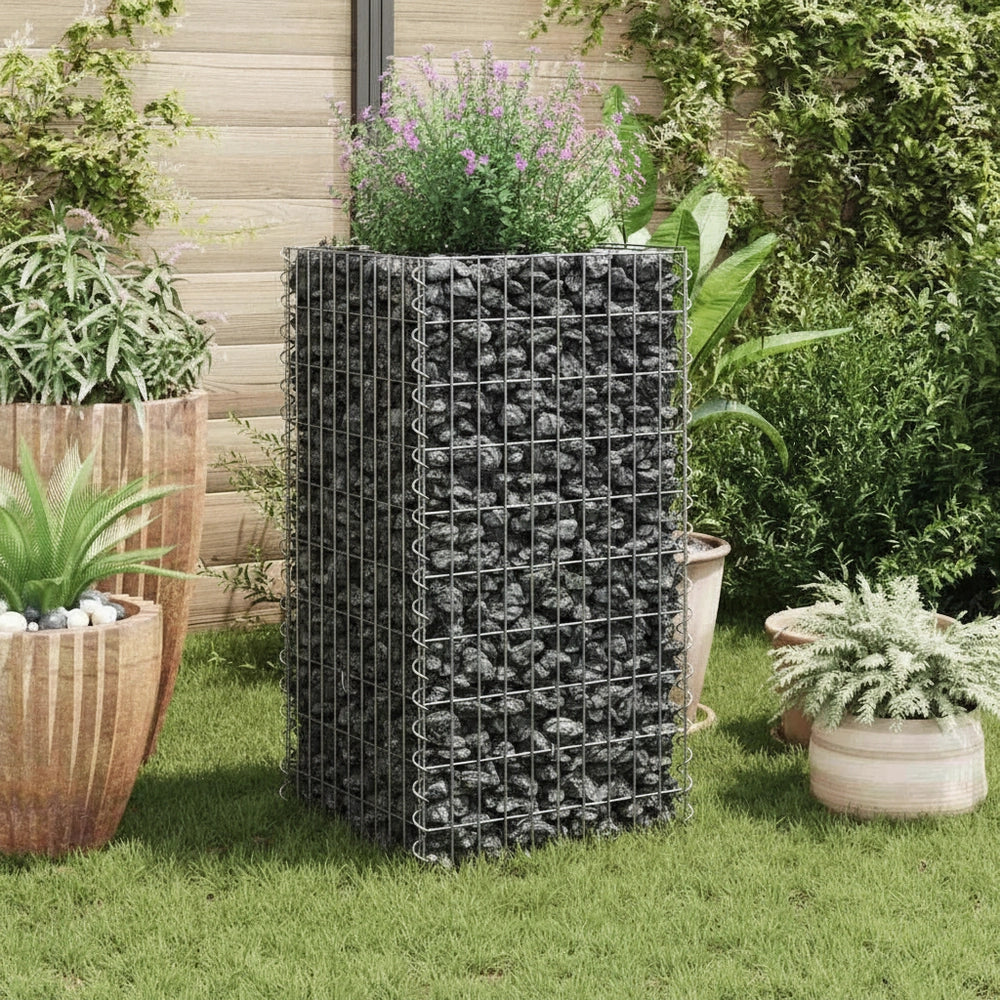 Gabion Raised Bed Steel 50x50x100 Cm