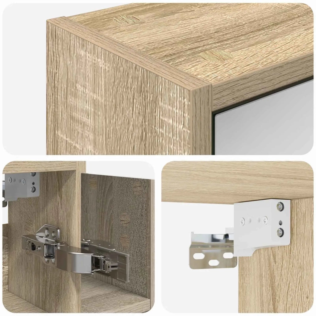 Mobiletto per specchio da bagno Rovere Sonoma