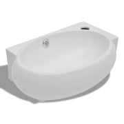 Lavandino da bagno in ceramica bianca 41 x 28 cm con foro troppo pieno 02_0002492