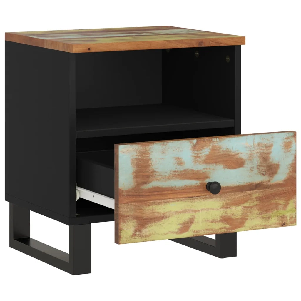 Comodino in Legno Massello di Recupero e Legno Multistrato cod mxl 30181