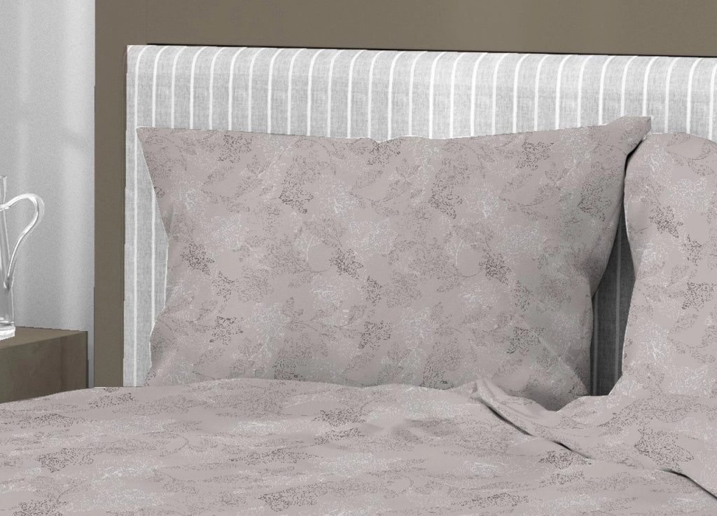 Sacco Copripiumino In 100% Cotone Made Italy Disegno Moderno Lily - Piazza E Mezza - Beige