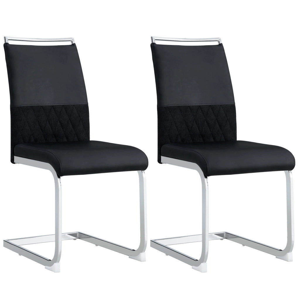 Sedia da pranzo nera in metallo con schienale ergonomico imbottito