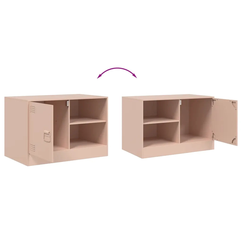 Mobili TV 2 pz | Armadietto TV | Mobile Porta TV Rosso 67x39x44 cm in Acciaio