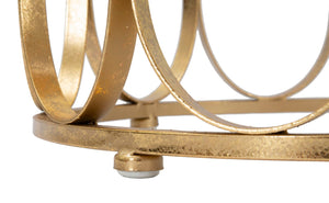 Tavolinetto Venice Ø37x58 cm in Ferro Oro