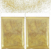 Polvere glitter argento - 100 g per artigianato, unghie, viso, carte e arte unghie (oro)