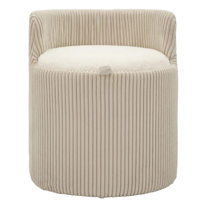 Puff Da Toletta Dublino Con Contenitore cm ø 47x53