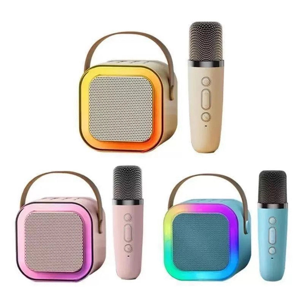 Trade Shop - Cassa Altoparlante Bluetooth Con Microfono Professionale Audio Piccola Per Casa Karaoke -