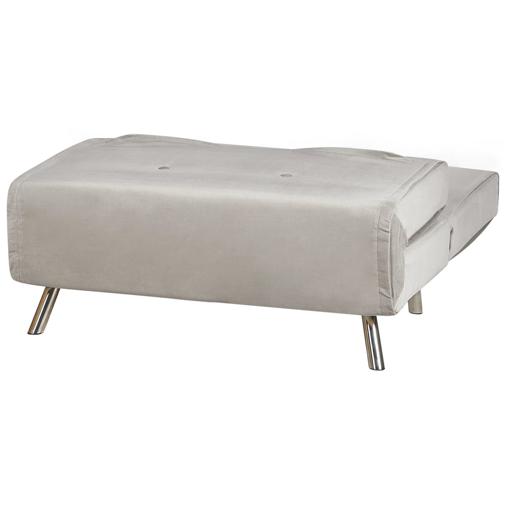 Divano letto di colore grigio chiaro velluto imbottito poltrona letto singolo pieghevole soggiorno