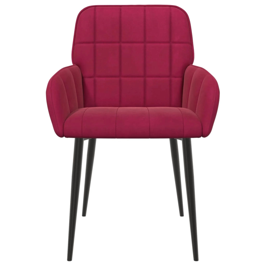 Sedie da pranzo 2 pcs Velluto (V) Rosso Vino 56,5 x 50 x 86 cm 42034275