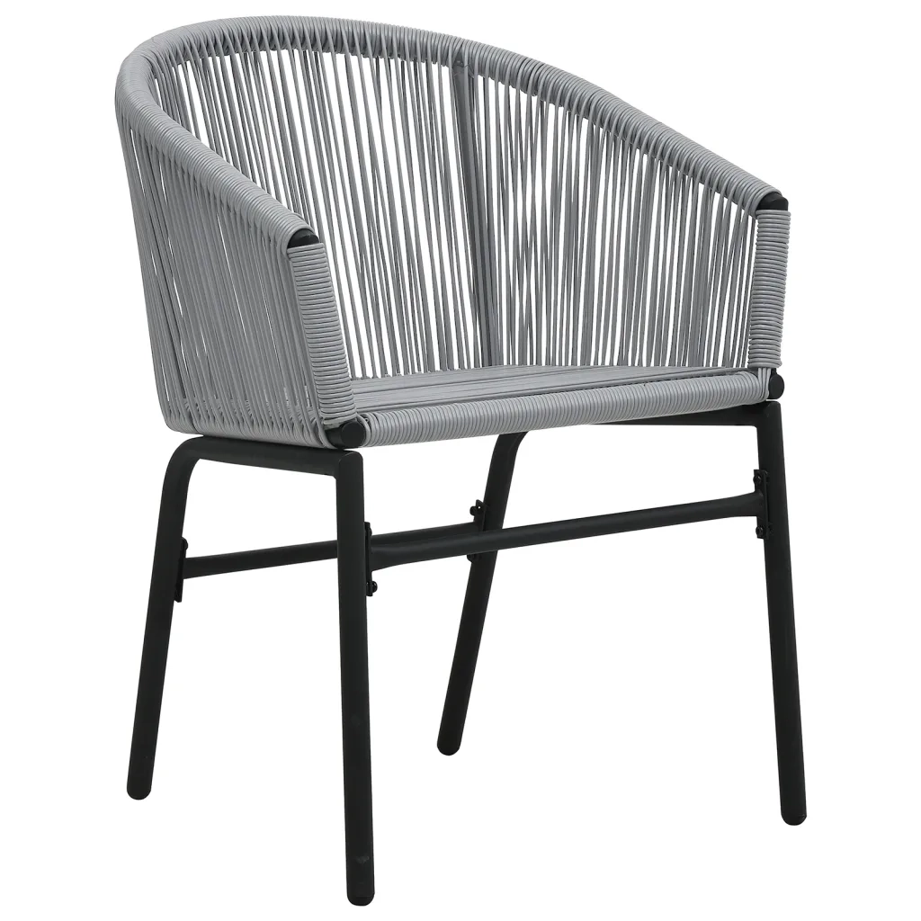 Sedie da Giardino 2 pz | Sedie da Esterno Antracite in Rattan PE
