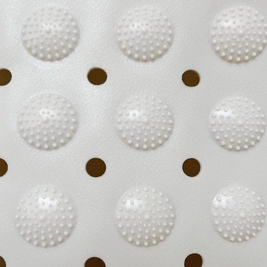 Douche mat extra grande quadrato antiscivolo 80x80cm con ganci - per vasca da bagno e pavimento bagno