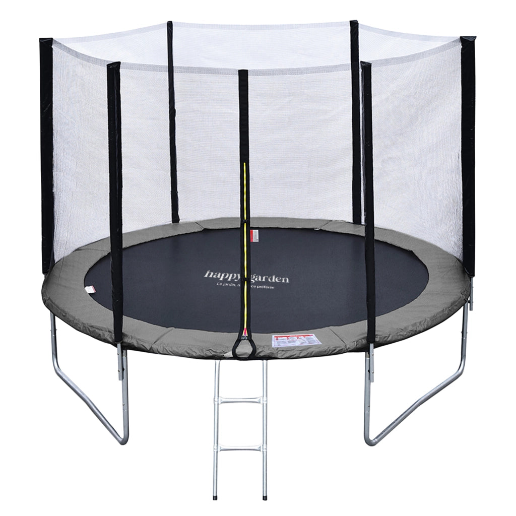 Premium Pack Trampolino 305cm reversibile grigio/rosa ADELAÏDE + rete, scala, copertura e kit di ancoraggio