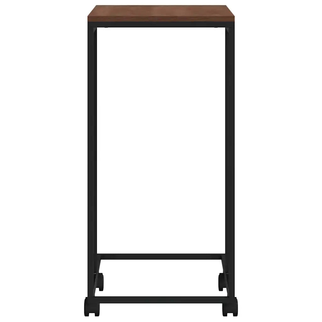 Tavolino con Ruote Nero 40x30x63,5cm in Legno Ingegnerizzato 343096