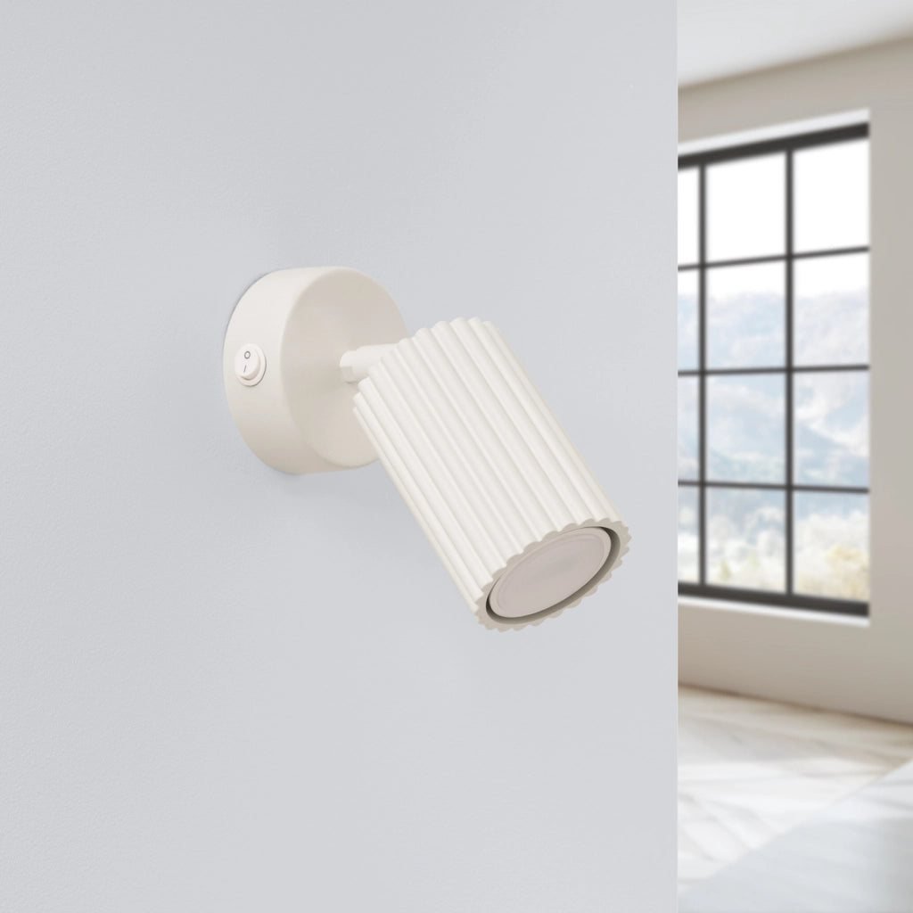 Applique beige moderna orientabile con interruttore GU10 Pure Lume