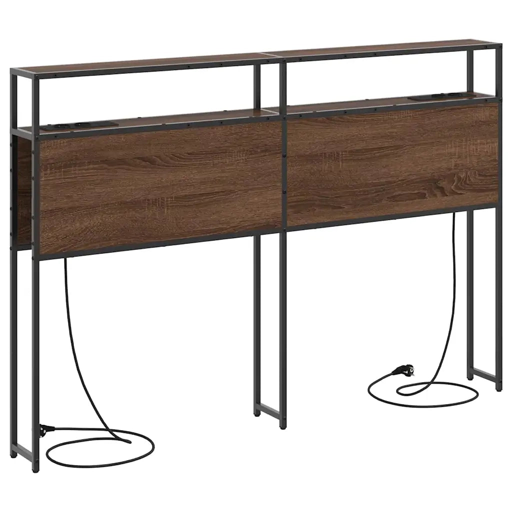 vidaXL Testata contenitore Rovere marrone 120 cm Legno multistrato