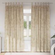 Tende in Velluto con tende 2 pcs Crema 245 x 140 cm Velluto 4107736