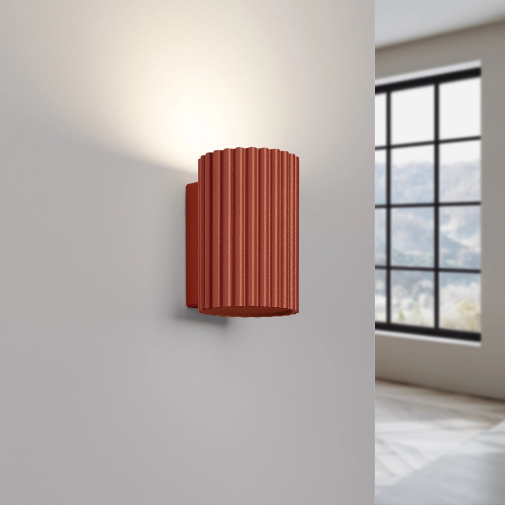 Applique moderna GRAVIO Pure Lume ocra rossa 10cm su-giù GU10