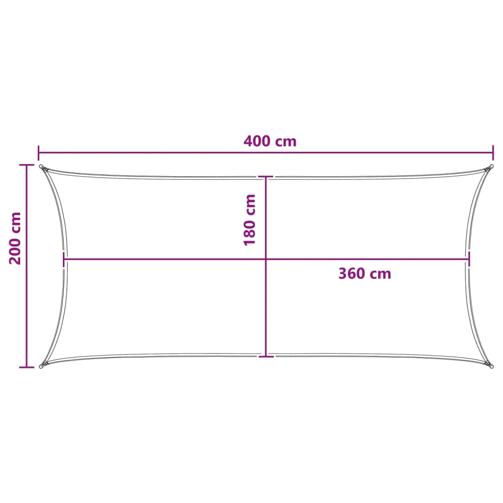 Telo Ombra Grigio chiaro e bianco 2 x 4 m HDPE 42032937
