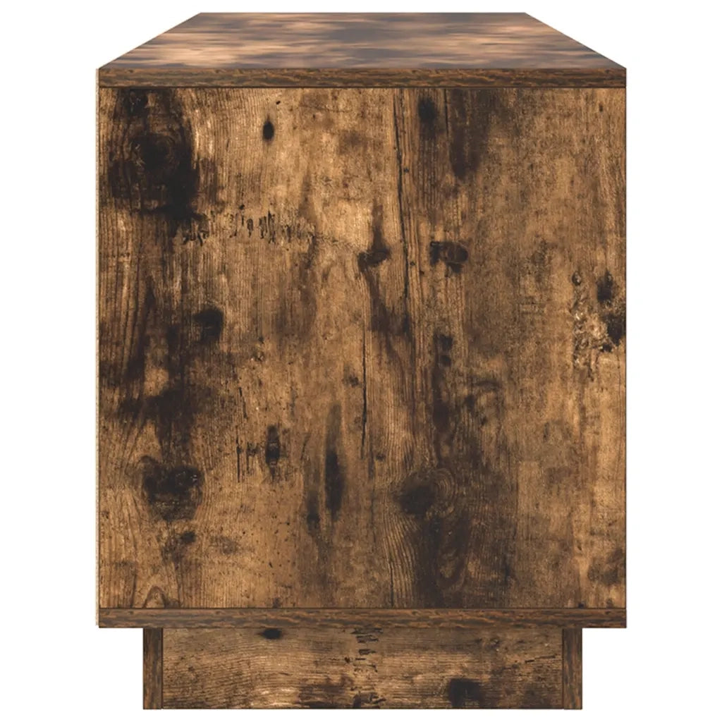 Mobile Porta TV con Luci LED-Mobile per TV-Credenza TV Rovere Fumo 160,5x41x50 cm