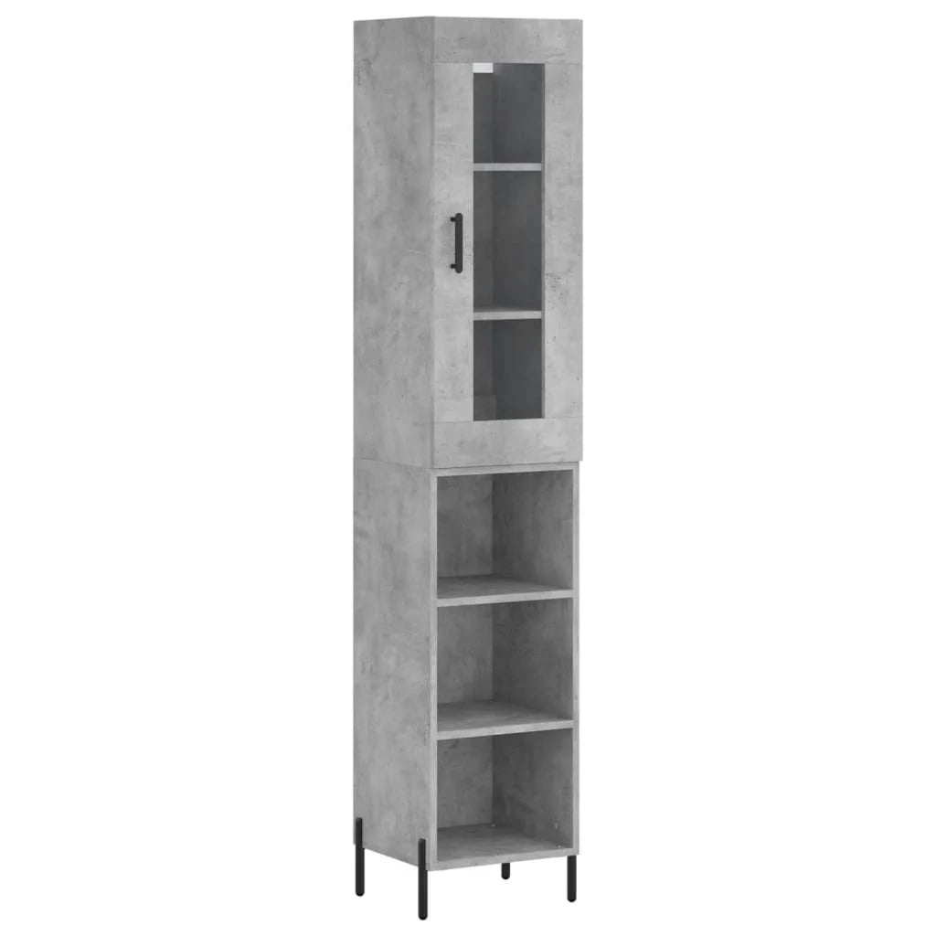 Buffet credenza cassettiera mobiletto mobile contenitore organizer cucina soggiorno salotto alto 34,5 x 34 x 180 cm legno ingegnerizzato grigio 02_0034417