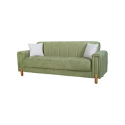 Papozze, Divano Letto 3 Posti Contenitore, 226x86 cm Verde