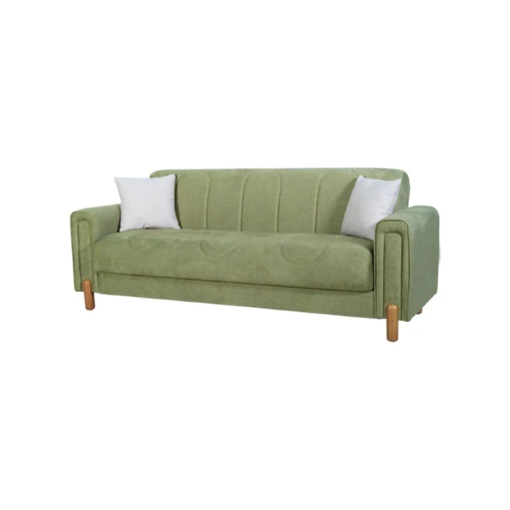 Papozze, Divano Letto 3 Posti Contenitore, 226x86 cm Verde