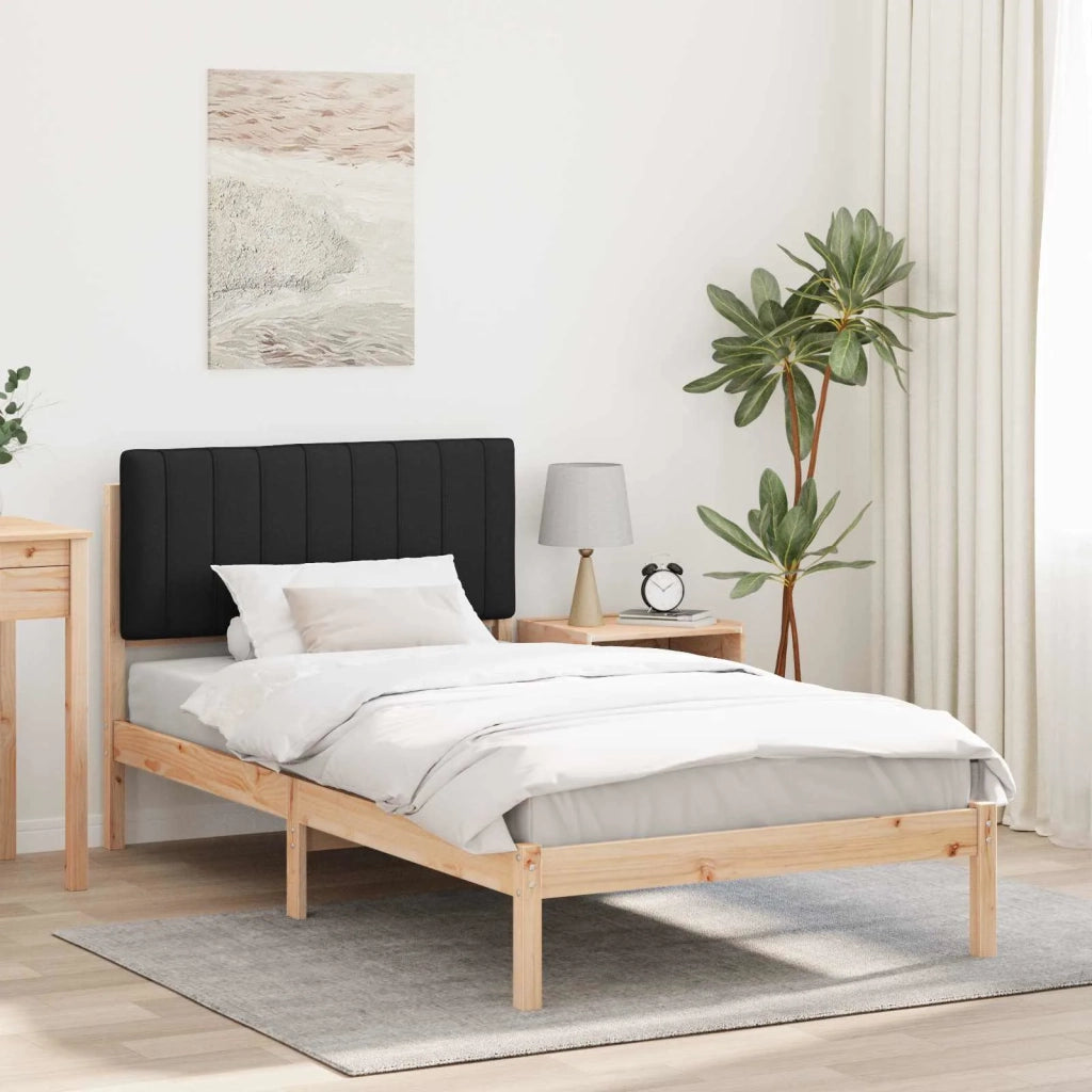 Letto con Testiera Rivestita Nero 100 x 200 cm 878071