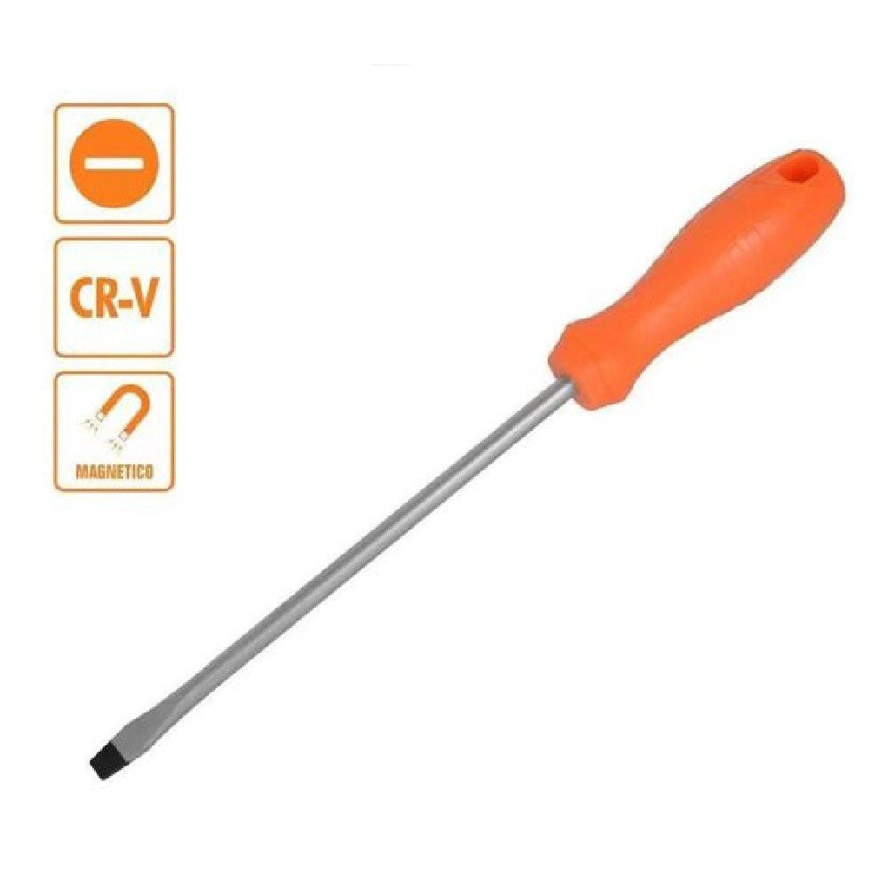 Trade Shop - Cacciavite Giravite 6x125 Mm Con Punta Magnetica A Taglio In Acciaio Cr-v 97501 -