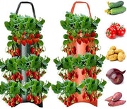 Zak per fragole appoggiato - materiale respirante - 1 pezzo - verde/arancione - 70 x 25 cm