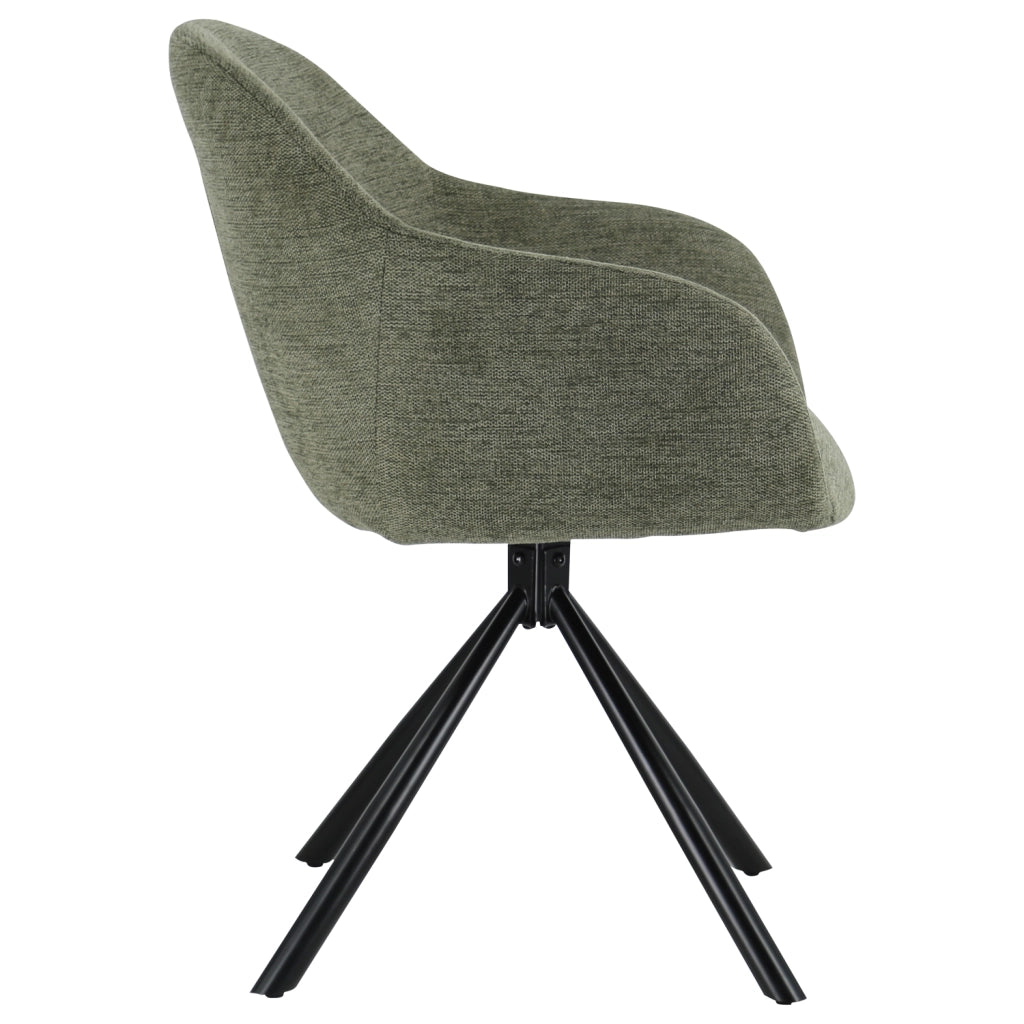 Set di 2 sedie in tessuto verde SAFFI