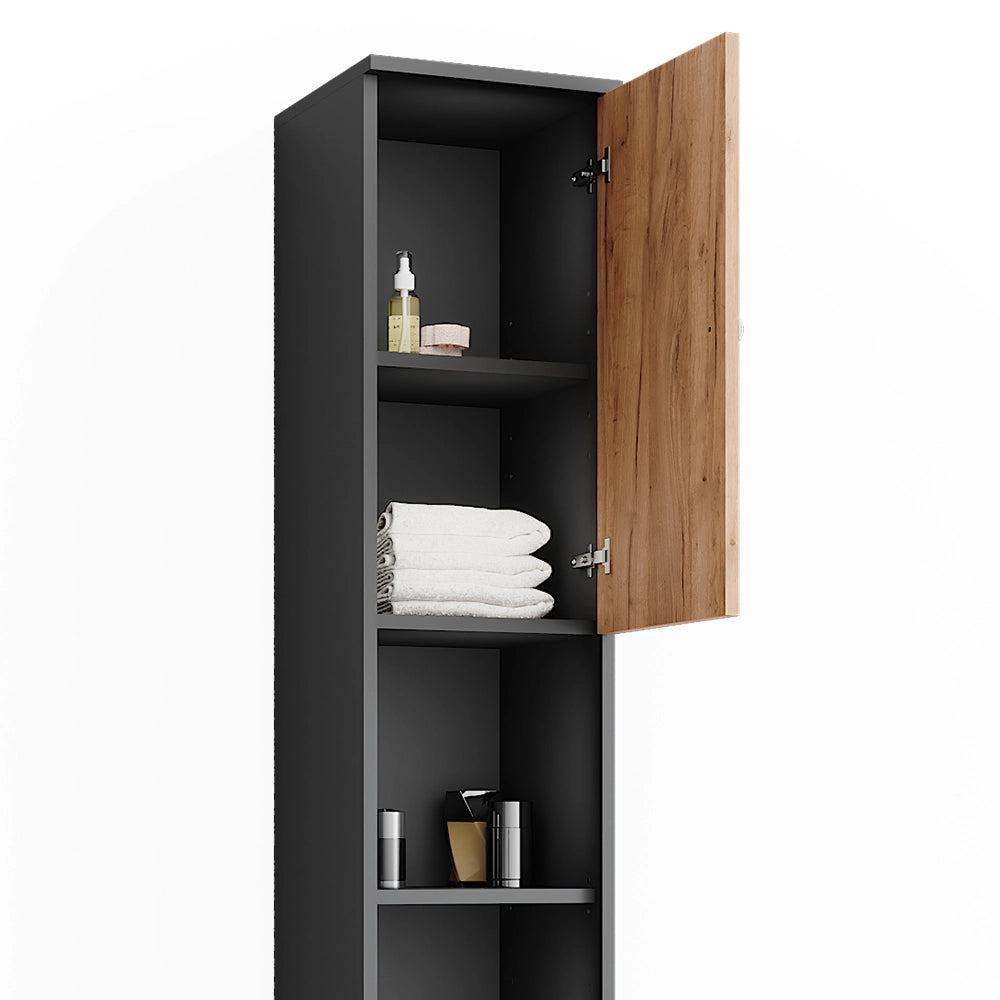 Mobile alto Fynn Antracite/Rovere dorato 30 x 190 cm Vicco