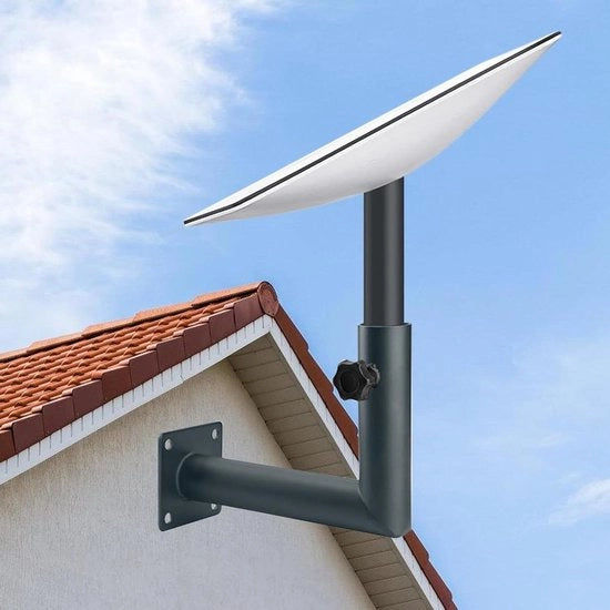 Supporto per piatto satellitare per disco Starlink - Sostegno verticale per lungo muro esterno - Compatibile con Disco Starlink V2
