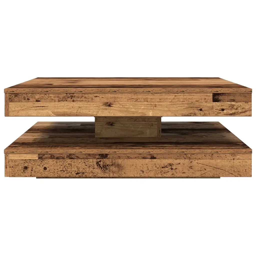 Tavolino da Caffè Girevole a 360 Gradi Antico 90x90x34,5 cm 3321358