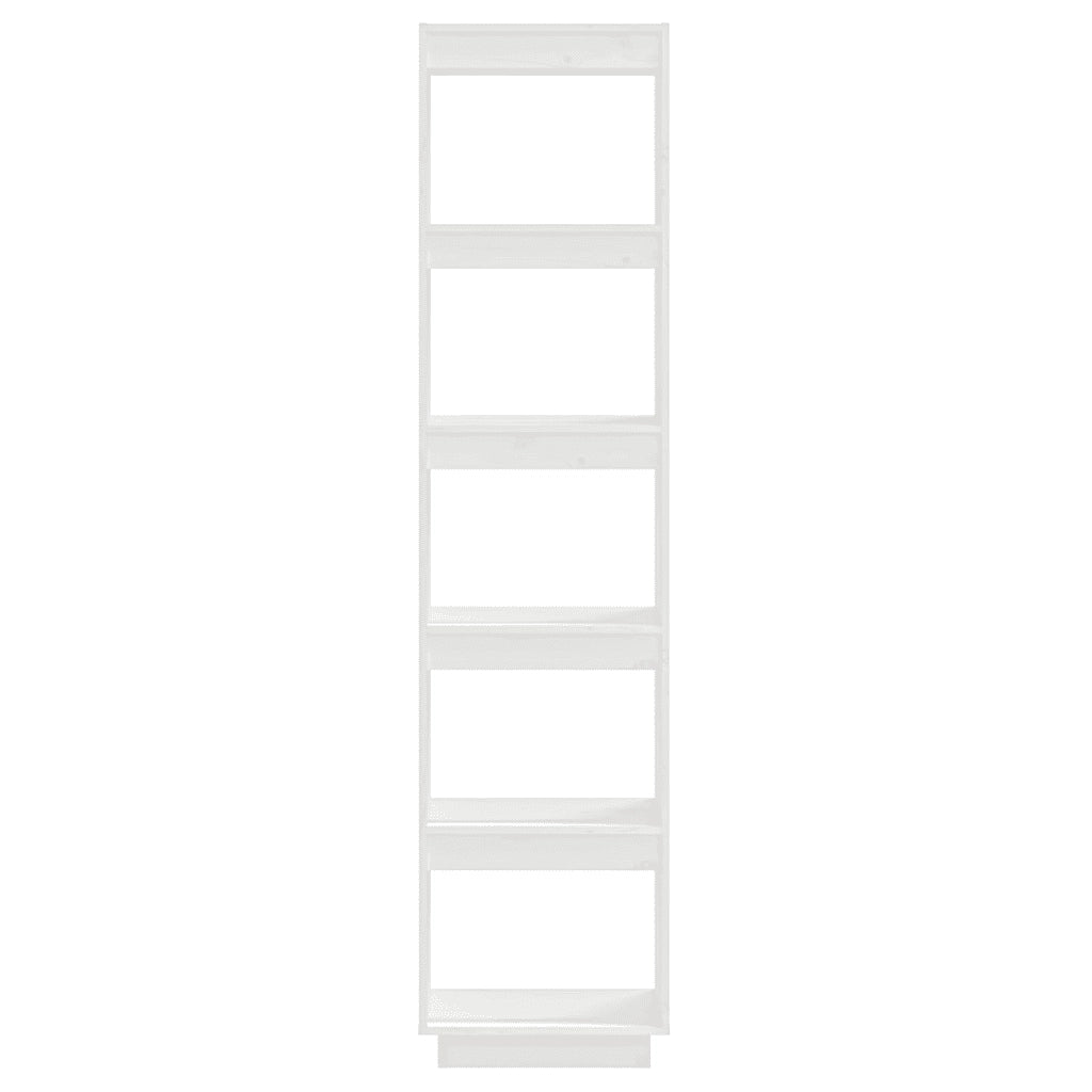 Libreria/Divisorio Bianco 40x35x167cm in Legno Massello di Pino cod mxl 9856